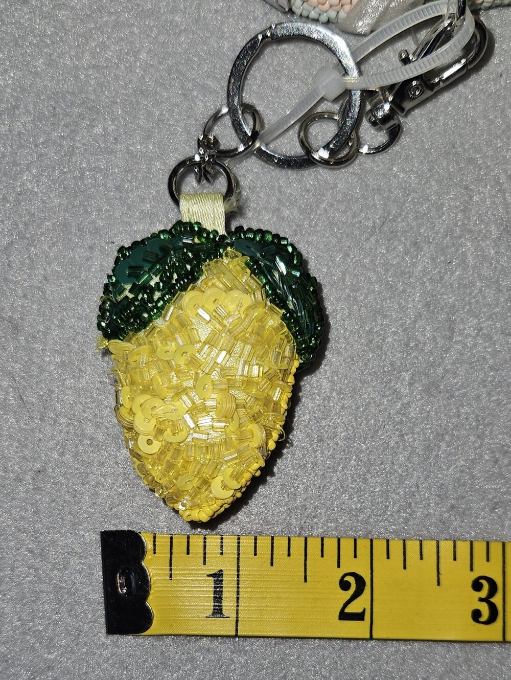 NWT Viral Beaded Lemon Shoulder Bag & Matching Lemon Charm - Cottagecore Trendy - Picture 16 of 16
